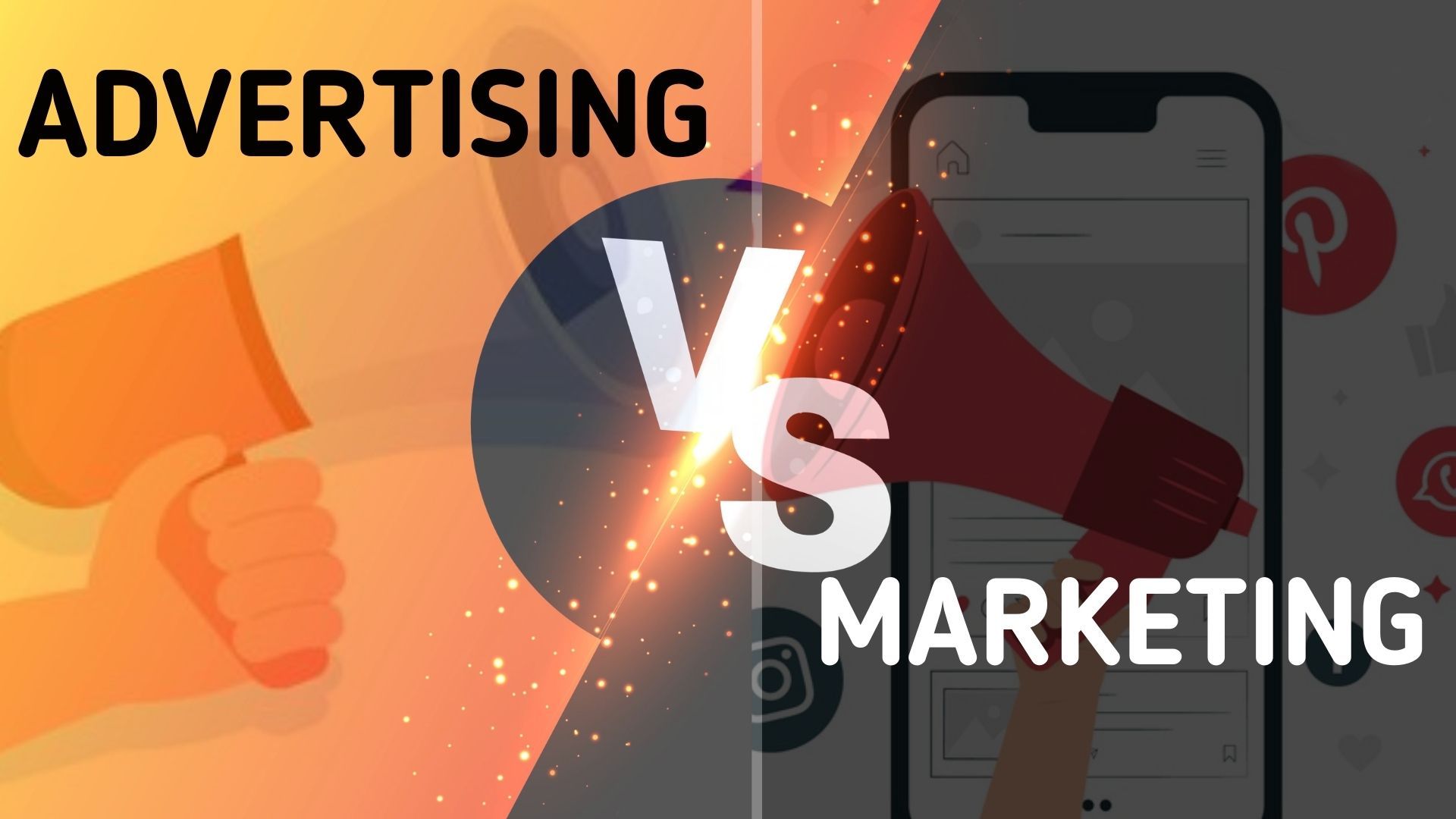 Advertising vs Marketing.
